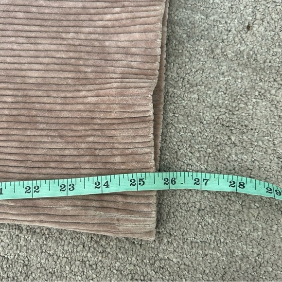 Avenue Montaigne velvet CORDUROY beige tan pull on wide leg pants size 4 modal - Picture 6 of 7